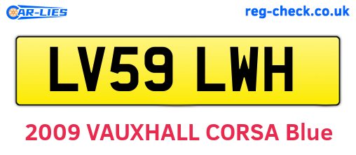 LV59LWH are the vehicle registration plates.