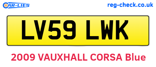 LV59LWK are the vehicle registration plates.