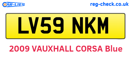 LV59NKM are the vehicle registration plates.