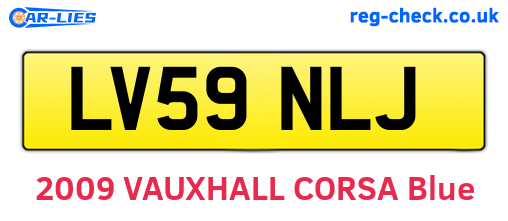 LV59NLJ are the vehicle registration plates.