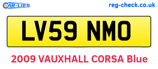 LV59NMO are the vehicle registration plates.