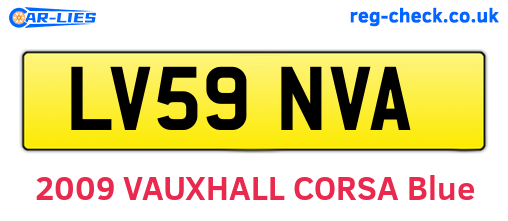 LV59NVA are the vehicle registration plates.