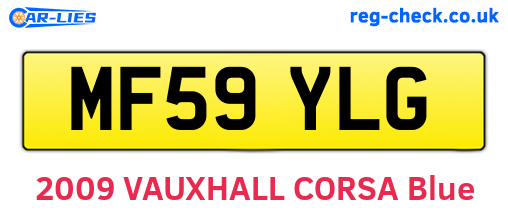 MF59YLG are the vehicle registration plates.