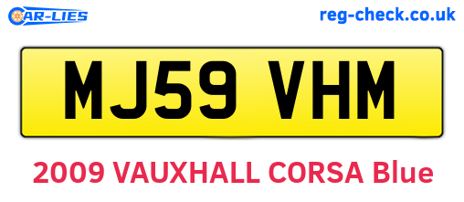 MJ59VHM are the vehicle registration plates.