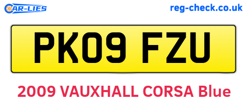 PK09FZU are the vehicle registration plates.