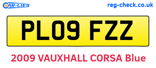 PL09FZZ are the vehicle registration plates.