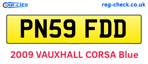 PN59FDD are the vehicle registration plates.