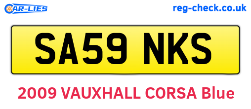 SA59NKS are the vehicle registration plates.