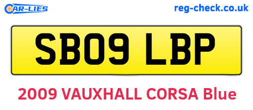 SB09LBP are the vehicle registration plates.