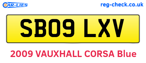 SB09LXV are the vehicle registration plates.