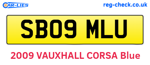 SB09MLU are the vehicle registration plates.