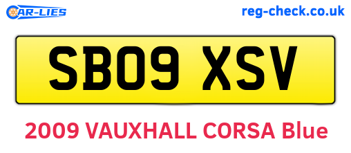 SB09XSV are the vehicle registration plates.