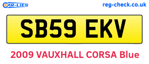 SB59EKV are the vehicle registration plates.