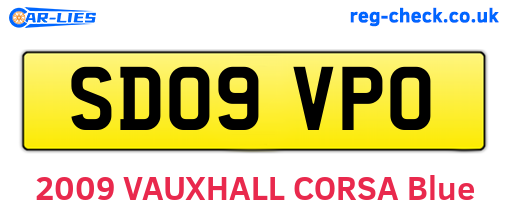 SD09VPO are the vehicle registration plates.