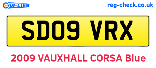 SD09VRX are the vehicle registration plates.