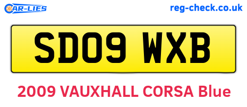 SD09WXB are the vehicle registration plates.