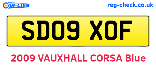 SD09XOF are the vehicle registration plates.