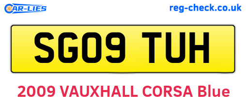 SG09TUH are the vehicle registration plates.