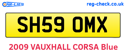 SH59OMX are the vehicle registration plates.