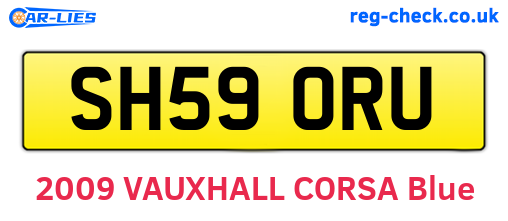 SH59ORU are the vehicle registration plates.