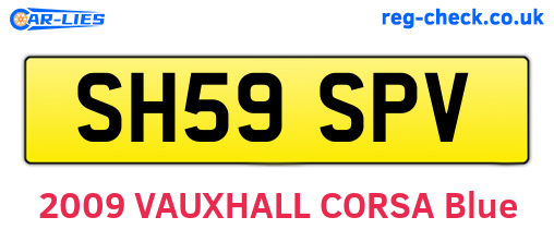 SH59SPV are the vehicle registration plates.