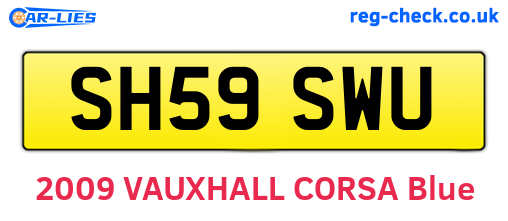 SH59SWU are the vehicle registration plates.