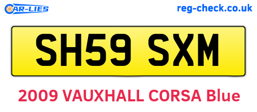 SH59SXM are the vehicle registration plates.