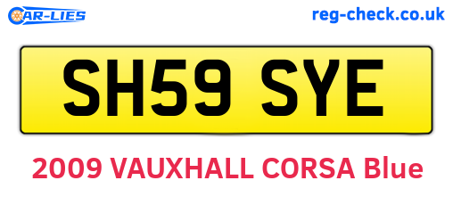 SH59SYE are the vehicle registration plates.