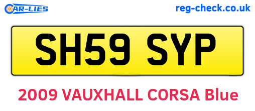 SH59SYP are the vehicle registration plates.