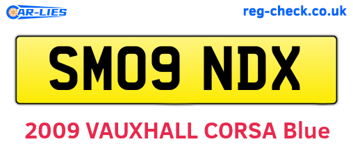 SM09NDX are the vehicle registration plates.