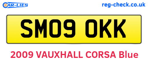 SM09OKK are the vehicle registration plates.