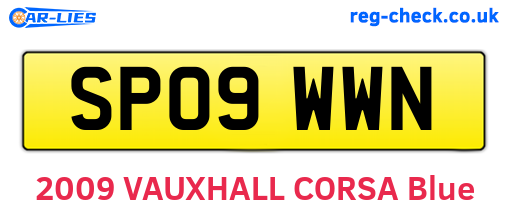 SP09WWN are the vehicle registration plates.