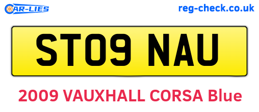 ST09NAU are the vehicle registration plates.