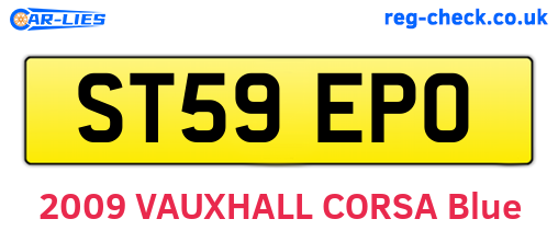 ST59EPO are the vehicle registration plates.
