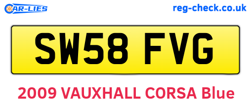 SW58FVG are the vehicle registration plates.