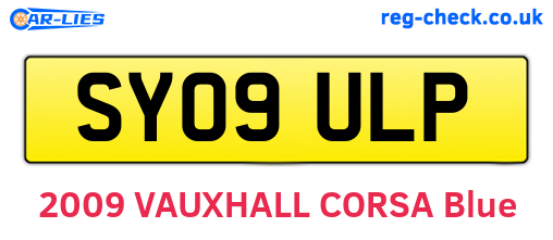 SY09ULP are the vehicle registration plates.