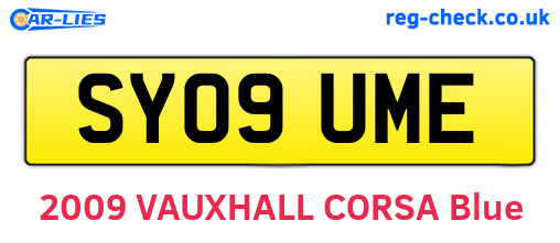 SY09UME are the vehicle registration plates.