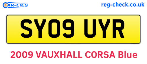 SY09UYR are the vehicle registration plates.