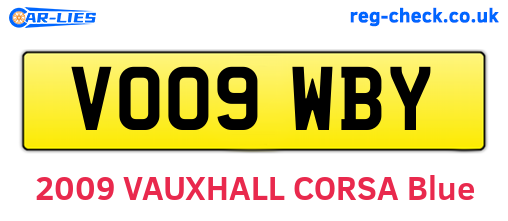 VO09WBY are the vehicle registration plates.