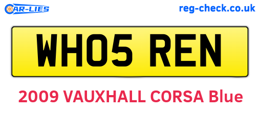WH05REN are the vehicle registration plates.