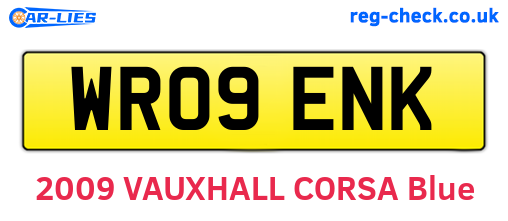 WR09ENK are the vehicle registration plates.