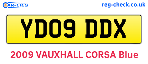YD09DDX are the vehicle registration plates.