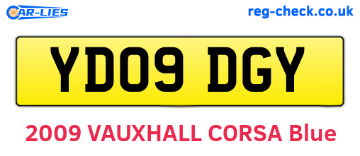 YD09DGY are the vehicle registration plates.