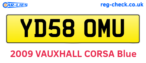 YD58OMU are the vehicle registration plates.