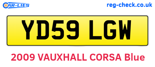 YD59LGW are the vehicle registration plates.
