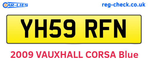 YH59RFN are the vehicle registration plates.