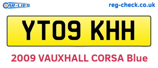 YT09KHH are the vehicle registration plates.
