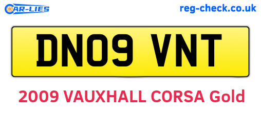 DN09VNT are the vehicle registration plates.