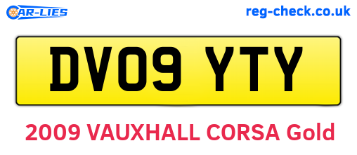 DV09YTY are the vehicle registration plates.