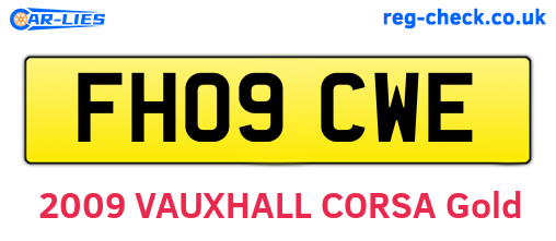 FH09CWE are the vehicle registration plates.